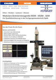 Modulare Zentriermessgeräte MZM - HAZM - AZM